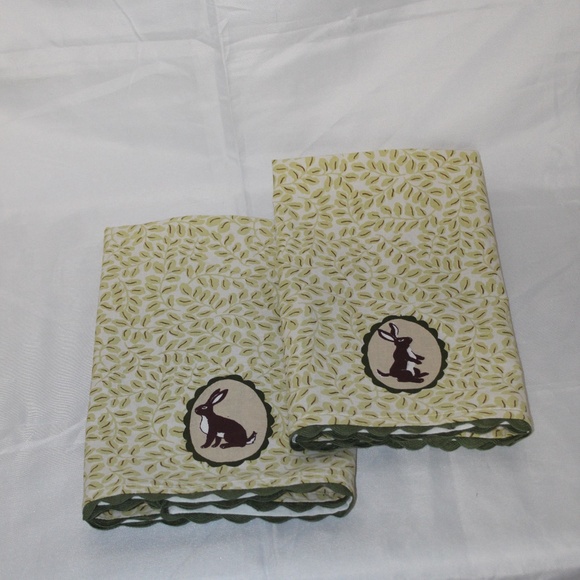 West Elm Bunny Printed Tea Towels.  Sz. 28"x20". Set of 2 - Picture 8 of 8